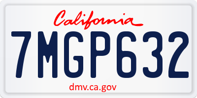 CA license plate 7MGP632