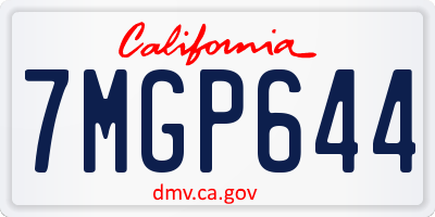 CA license plate 7MGP644