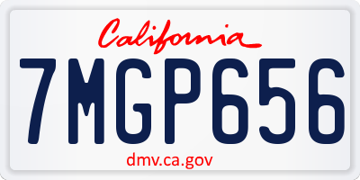 CA license plate 7MGP656