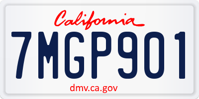 CA license plate 7MGP901