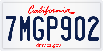 CA license plate 7MGP902