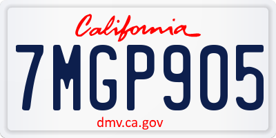 CA license plate 7MGP905