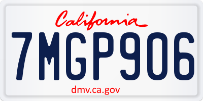 CA license plate 7MGP906