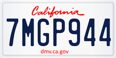 CA license plate 7MGP944