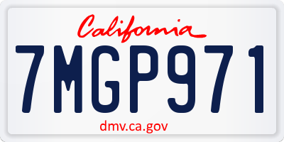 CA license plate 7MGP971