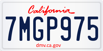 CA license plate 7MGP975