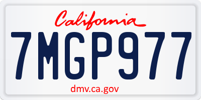 CA license plate 7MGP977