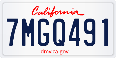 CA license plate 7MGQ491