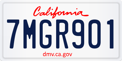 CA license plate 7MGR901