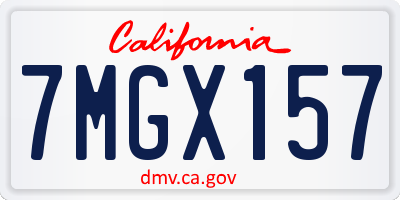 CA license plate 7MGX157