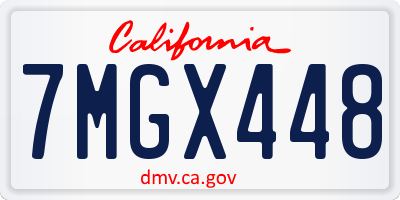 CA license plate 7MGX448