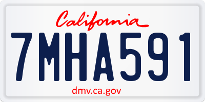 CA license plate 7MHA591