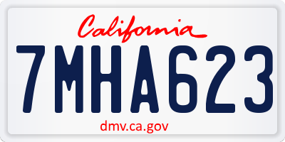 CA license plate 7MHA623
