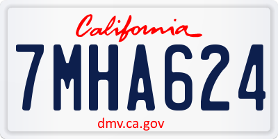 CA license plate 7MHA624