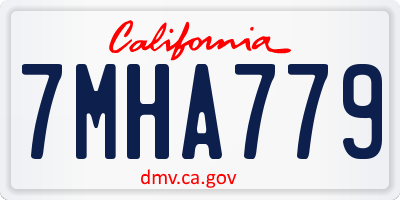 CA license plate 7MHA779