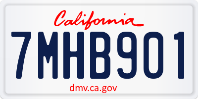 CA license plate 7MHB901