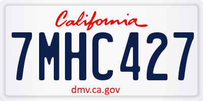 CA license plate 7MHC427
