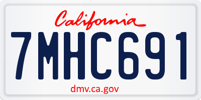 CA license plate 7MHC691