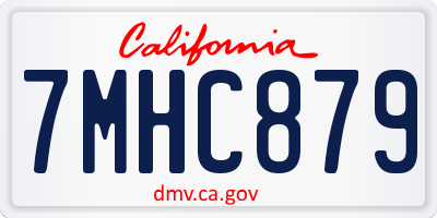 CA license plate 7MHC879