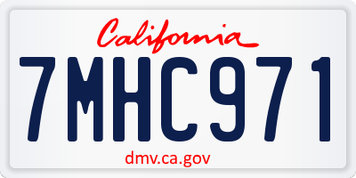 CA license plate 7MHC971
