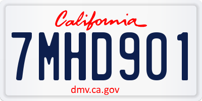 CA license plate 7MHD901