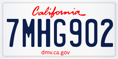 CA license plate 7MHG902