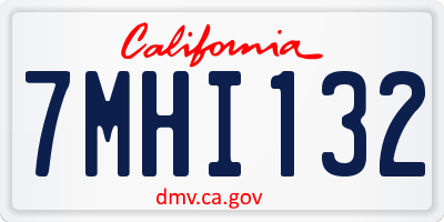 CA license plate 7MHI132