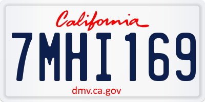 CA license plate 7MHI169