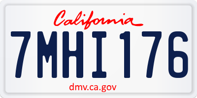 CA license plate 7MHI176