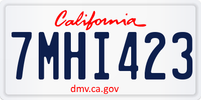 CA license plate 7MHI423
