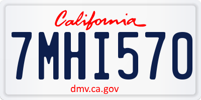 CA license plate 7MHI570