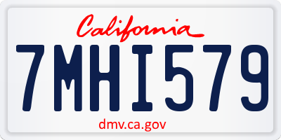 CA license plate 7MHI579