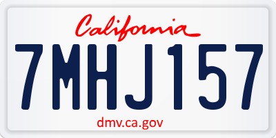 CA license plate 7MHJ157