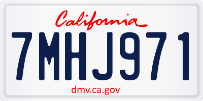 CA license plate 7MHJ971