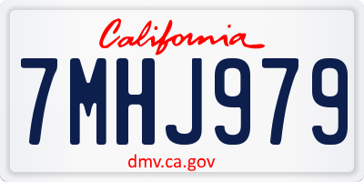 CA license plate 7MHJ979
