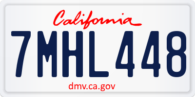 CA license plate 7MHL448