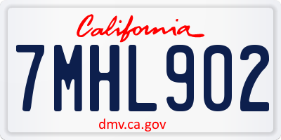 CA license plate 7MHL902