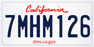 CA license plate 7MHM126