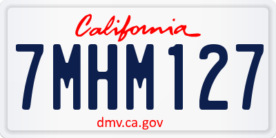 CA license plate 7MHM127