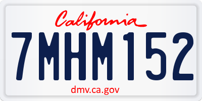 CA license plate 7MHM152