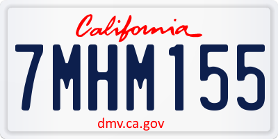 CA license plate 7MHM155