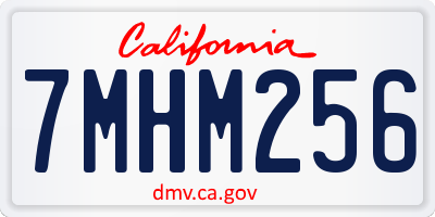CA license plate 7MHM256