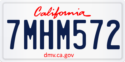 CA license plate 7MHM572