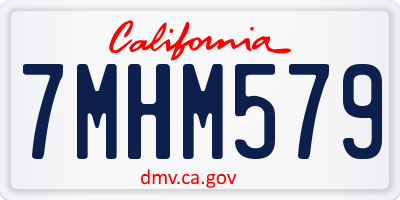 CA license plate 7MHM579