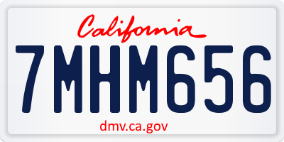 CA license plate 7MHM656