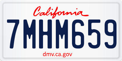 CA license plate 7MHM659