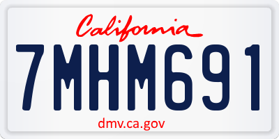 CA license plate 7MHM691