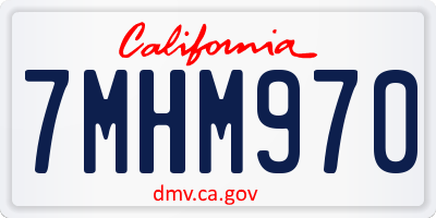 CA license plate 7MHM970