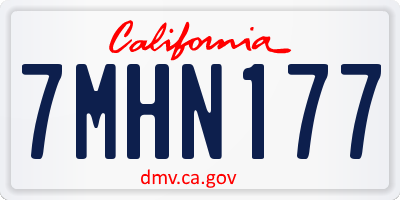 CA license plate 7MHN177