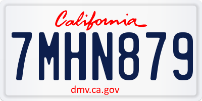 CA license plate 7MHN879